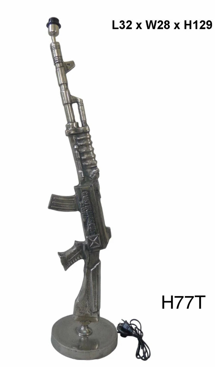 Vloerlamp Kalashnikov ruwe aluminium