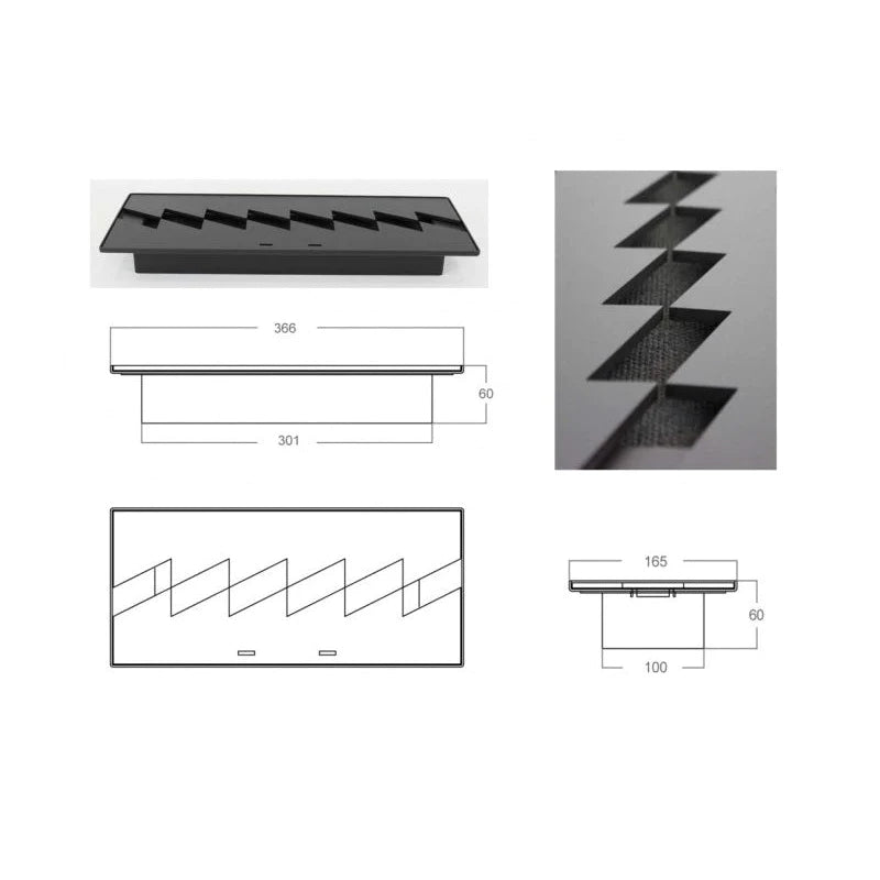 Bio Ethanol Zigzag Brander 36 CM