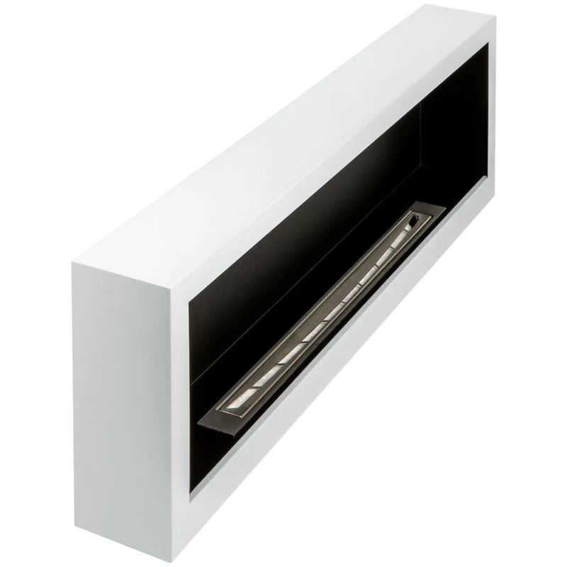 S - Line Wit Full BOX Bio-Ethanol Wandhaard 120 x 40 CM