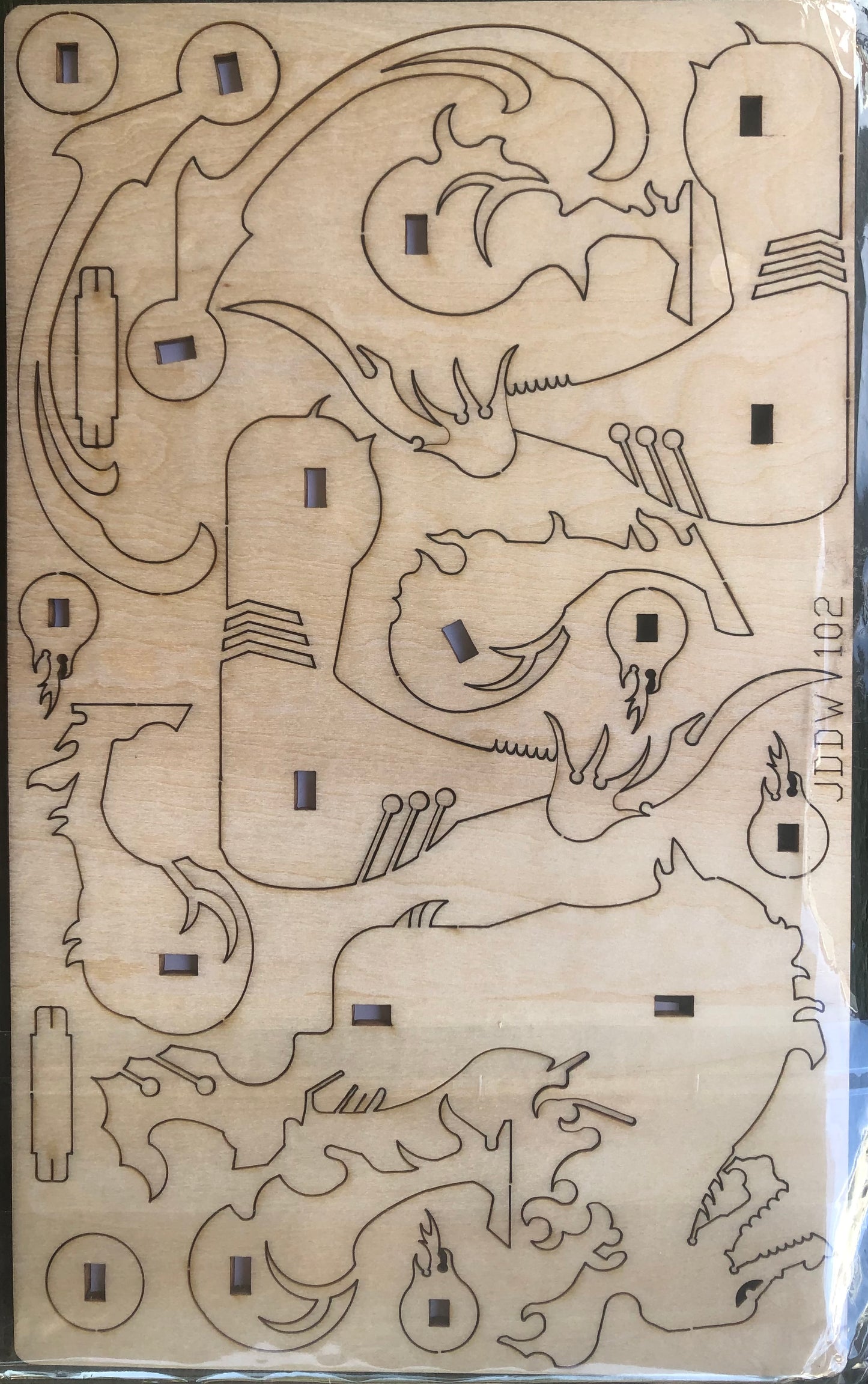 Houten 3D Dragon puzzel