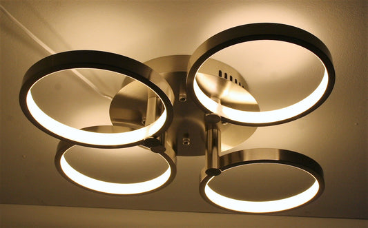 4 ringen LED plafondlamp mat/wit