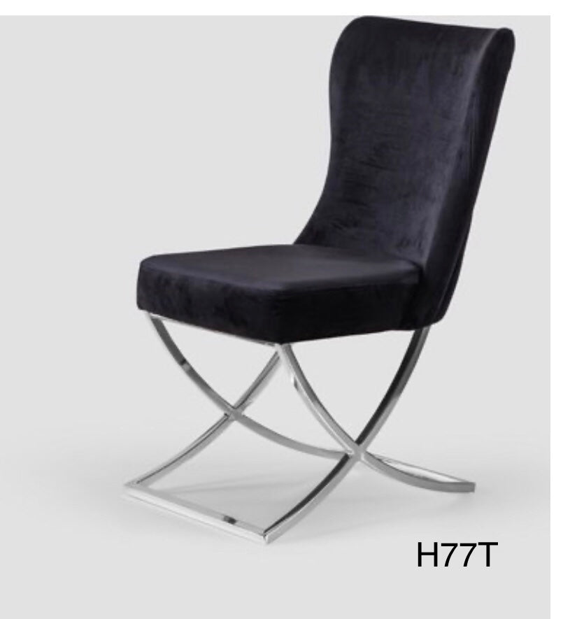 Stoel Zwart met RVS