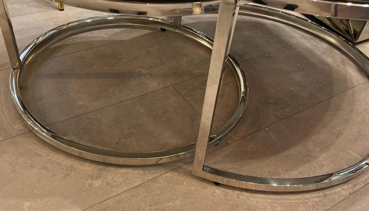 Inschuifbare zwarte grijs marmeren Salontafel