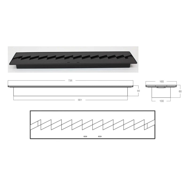 Bio-ethanol brander zigzag