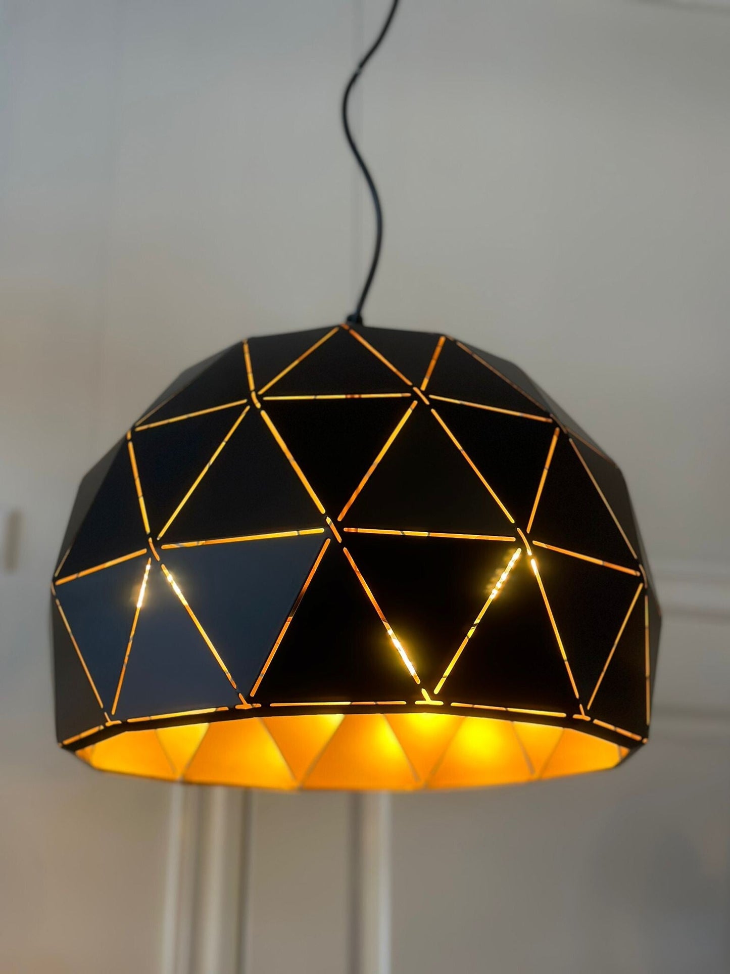 Hanglamp goud/zwart