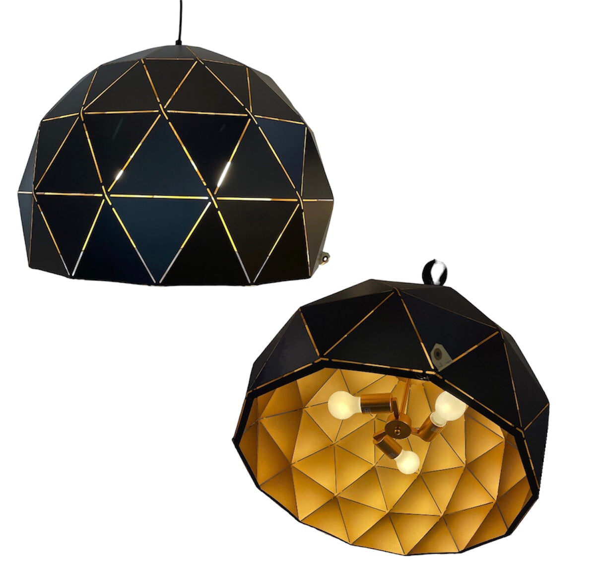 Hanglamp goud/zwart