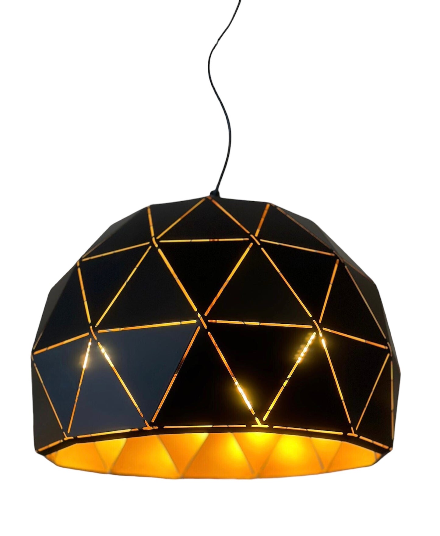 Hanglamp goud/zwart