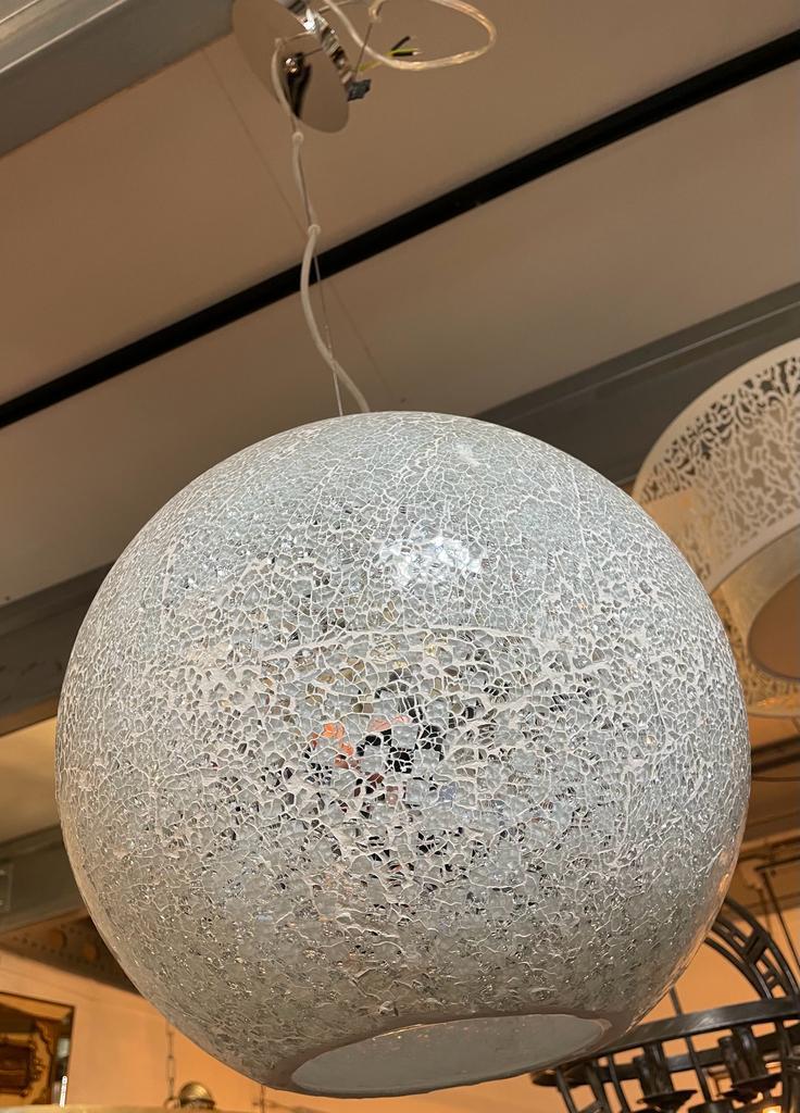 Mozaïek hanglamp bol/wit