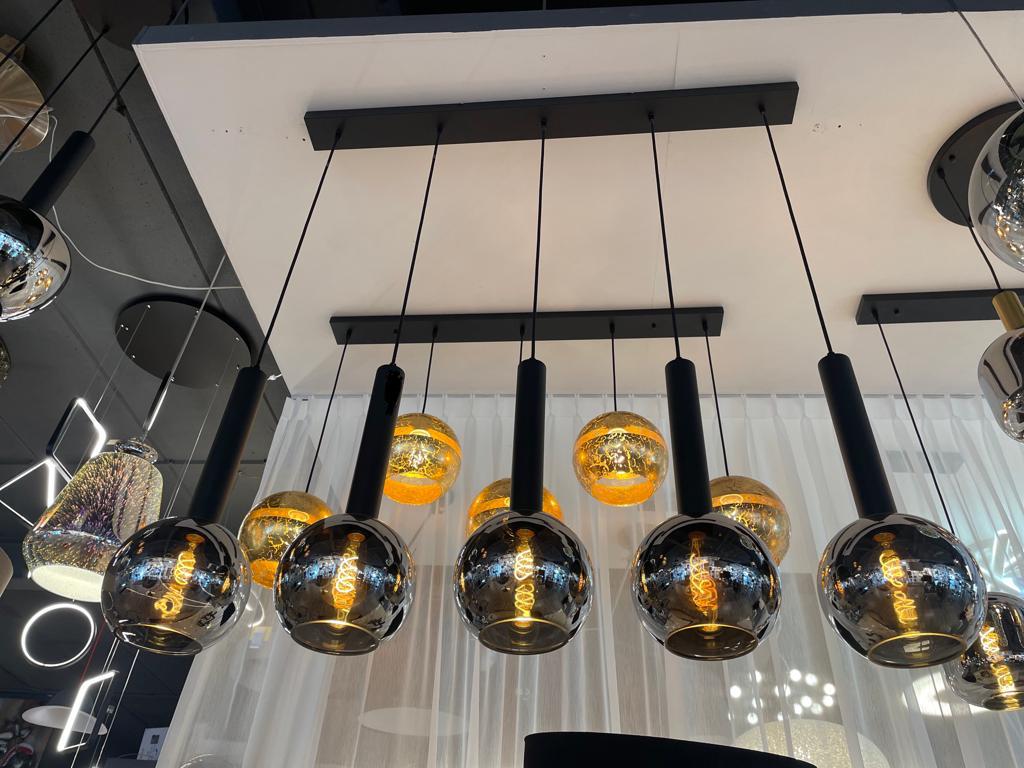 Plafondlamp smokey zwart