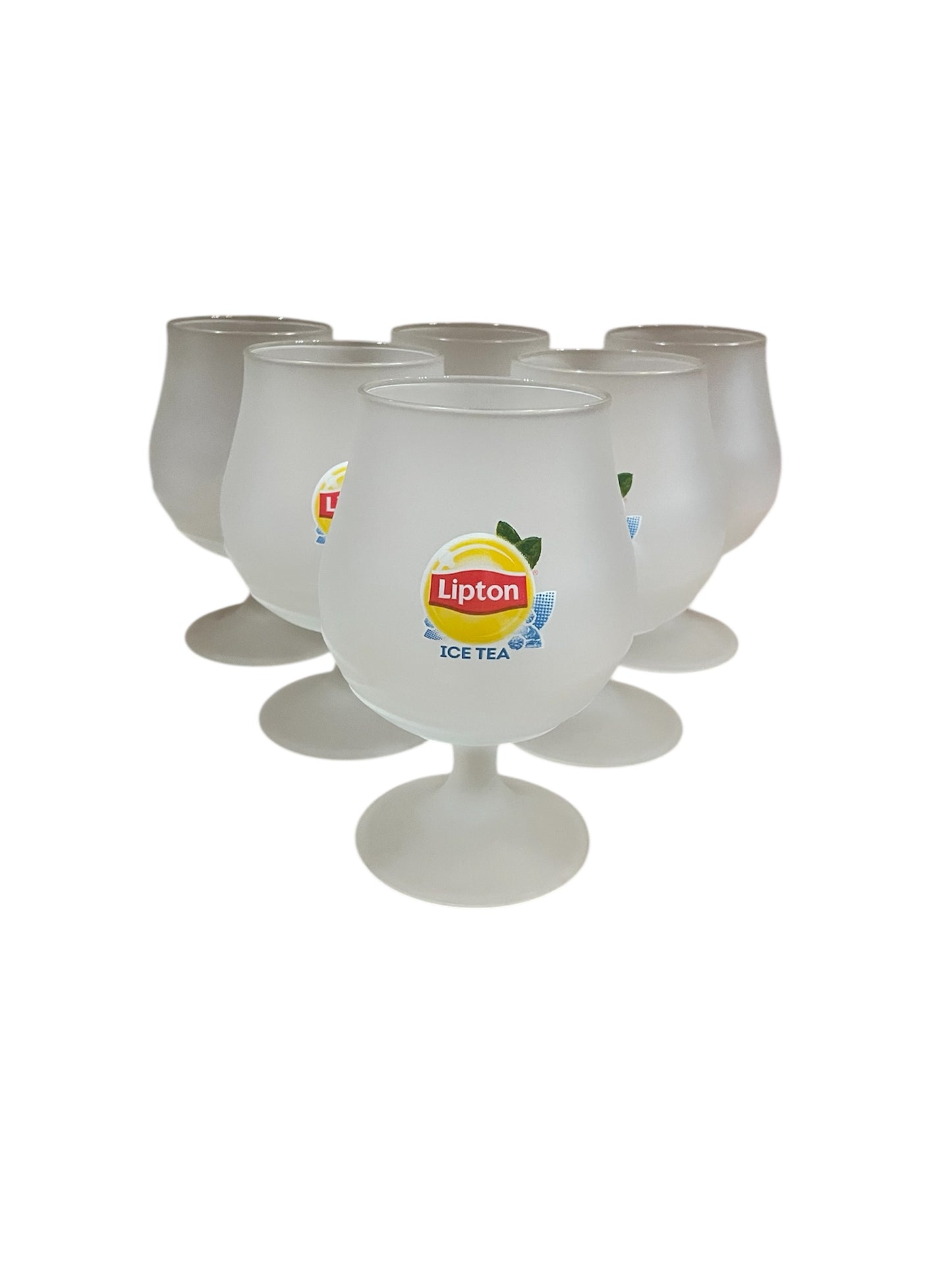 Set van 6 Lipton ICA TEA glazen bij Huis77 Tomasian