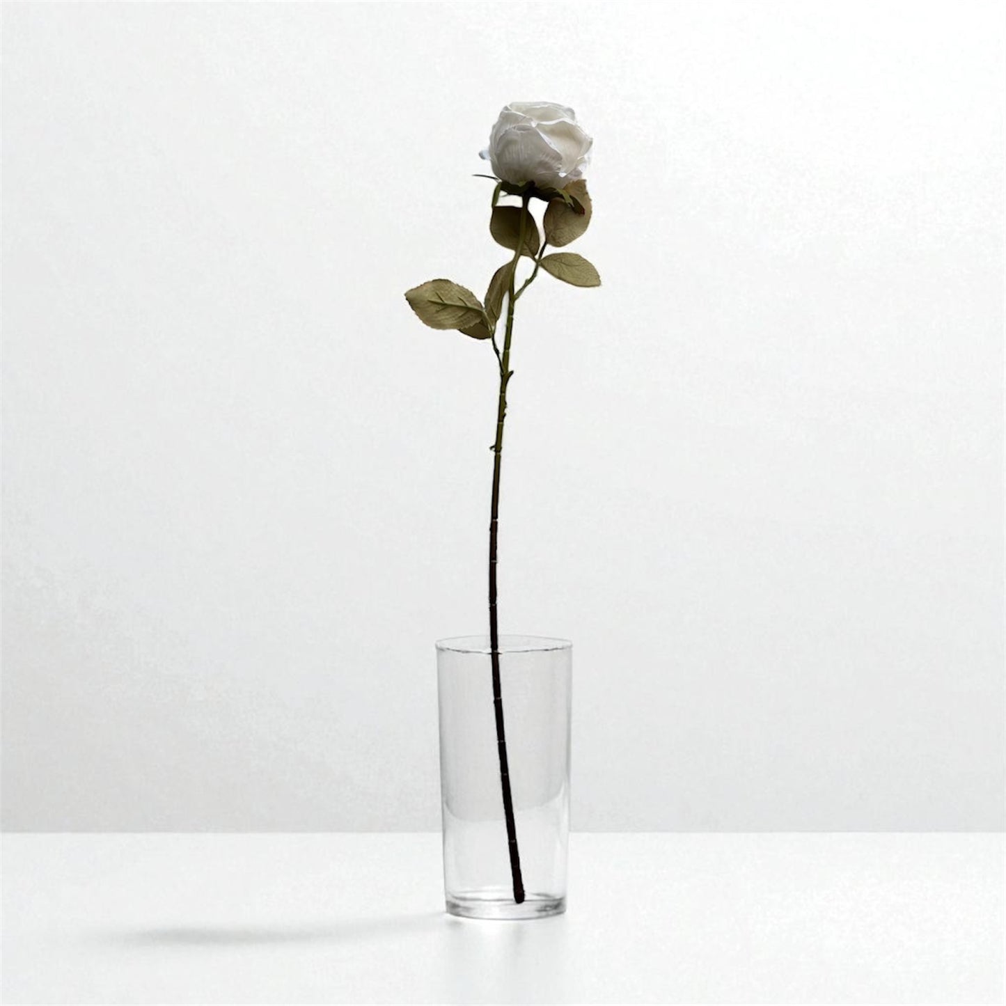 Luxe Roos halfopen XL 66x8cm wit (nummer 2)