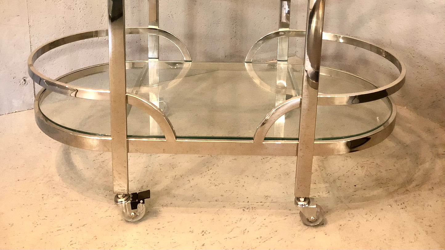 Luxe bartrolley nikkelen