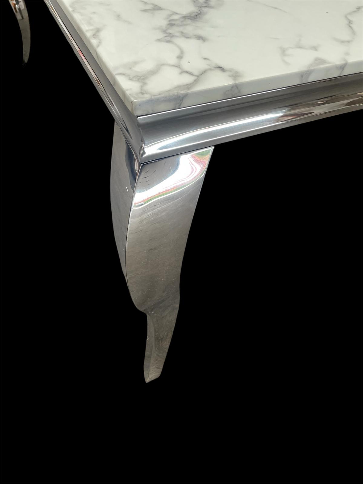Salontafel zilver/marmer 130