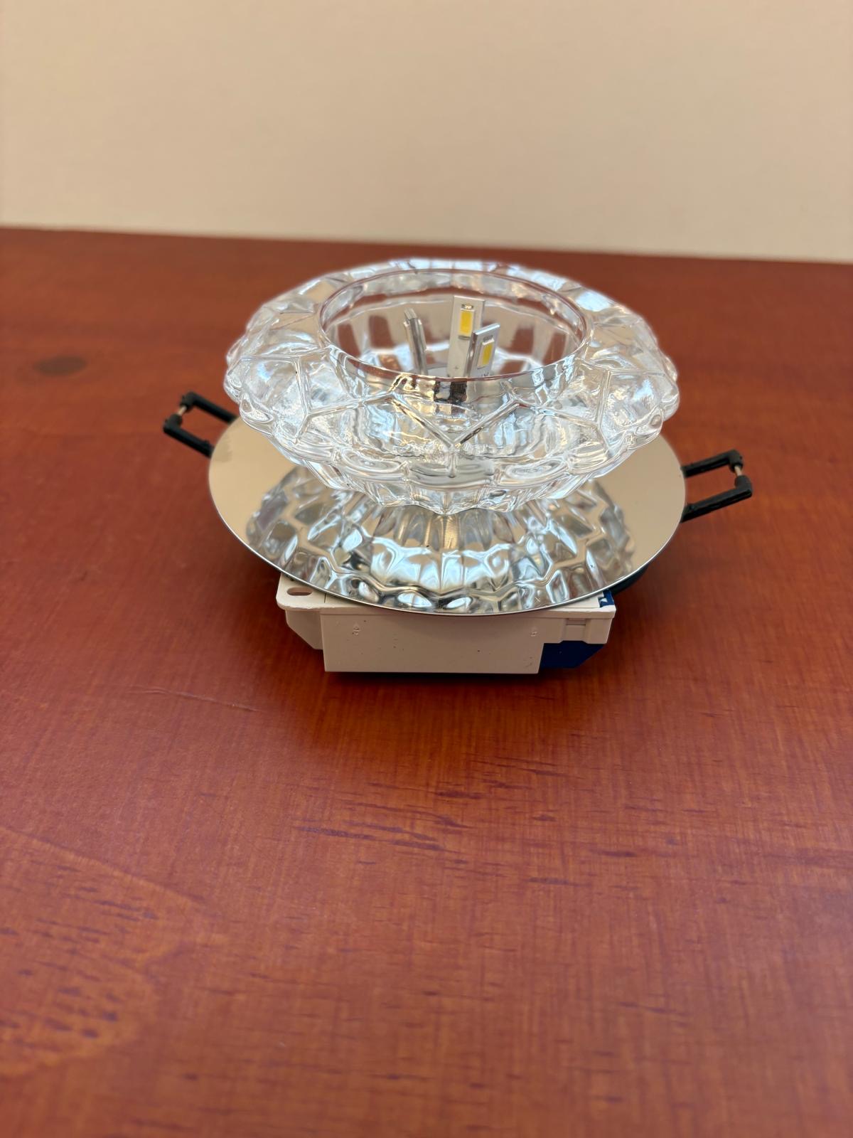 Inbouw spots LED plafond lamp kristal glas lamp verlichting wandlamp plafondlamp (wit)