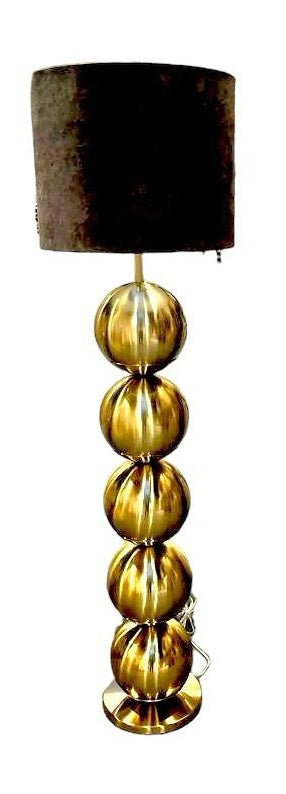 Vloerlamp 5 ballen goud/mat