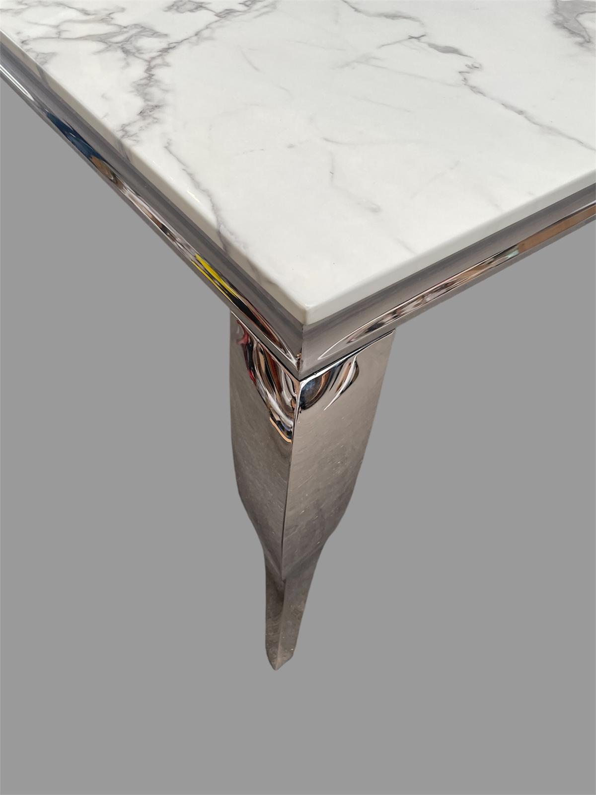 Salontafel zilver/marmer 130