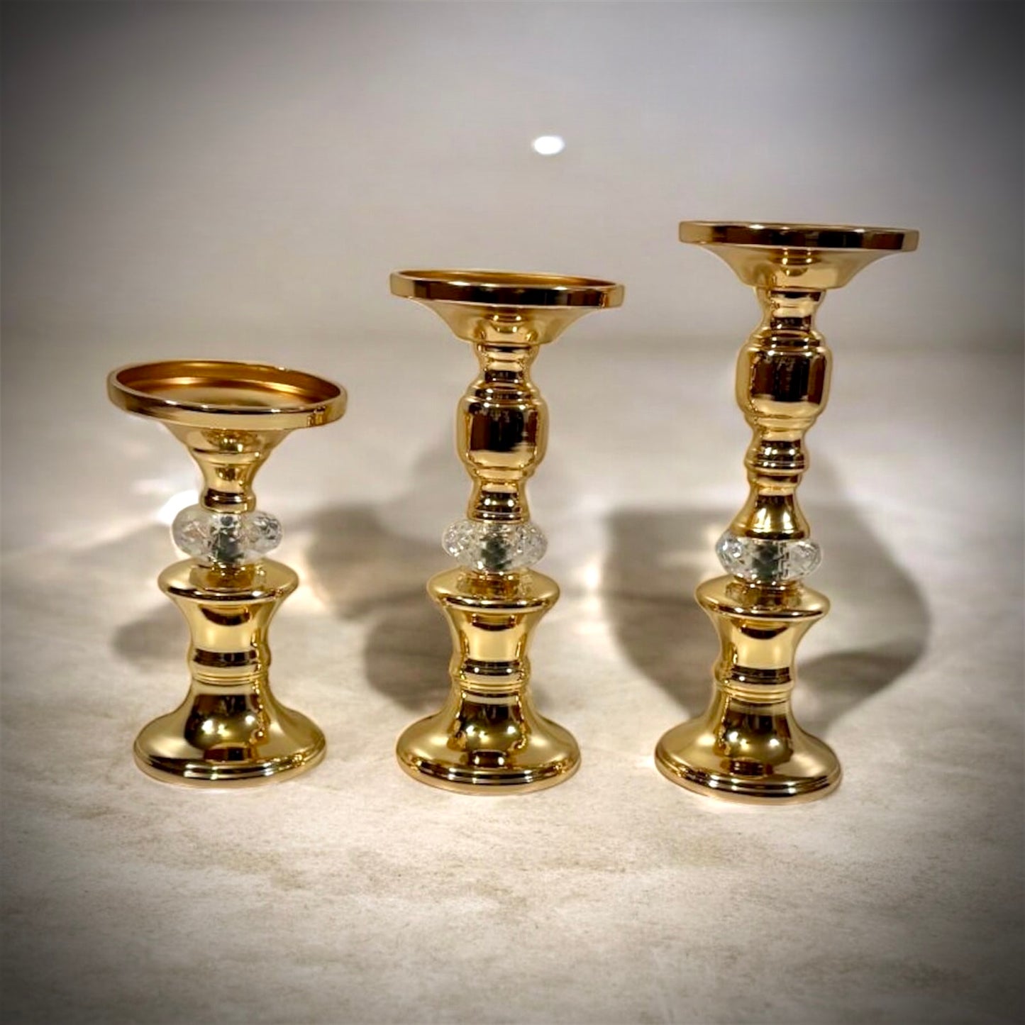 3-delige kandelaar goudkleurig