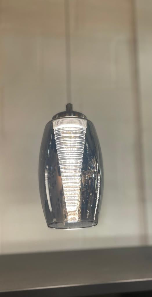 Hanglamp smokey ovaal