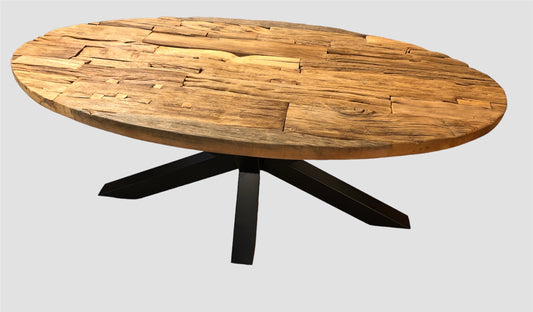 Wood salontafel ovaal 130cm