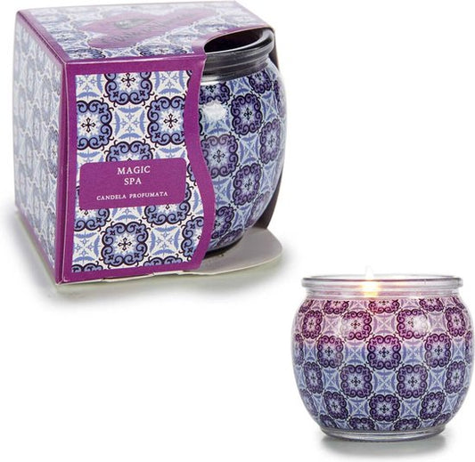 Geurkaars Magic Spa - 20 branduren - Paars - 7,6 x 6,5 x 7,6