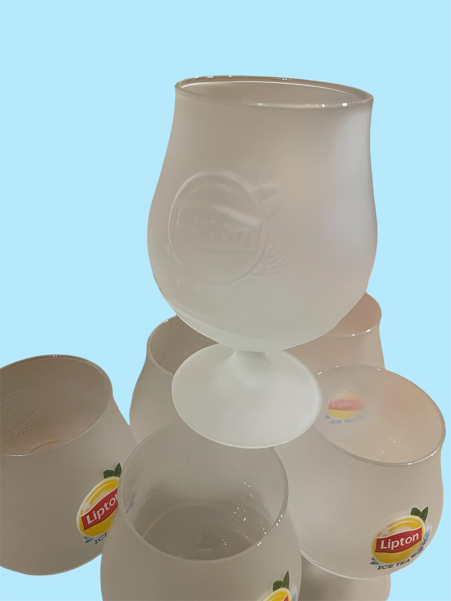 Set van 6 Lipton ICA TEA glazen bij Huis77 Tomasian