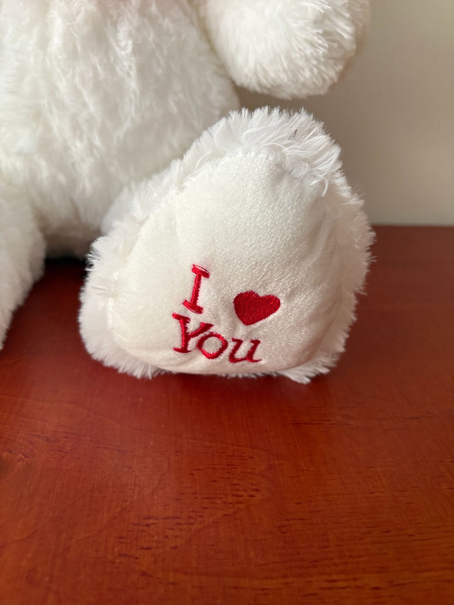 Witte Pluche Beer I Love You 50 cm