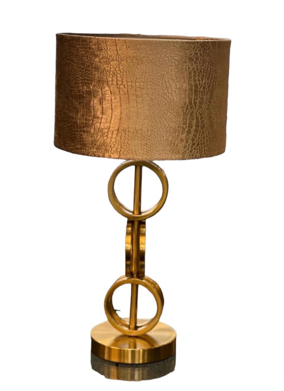 Tafellamp 3 ringen mat goud
