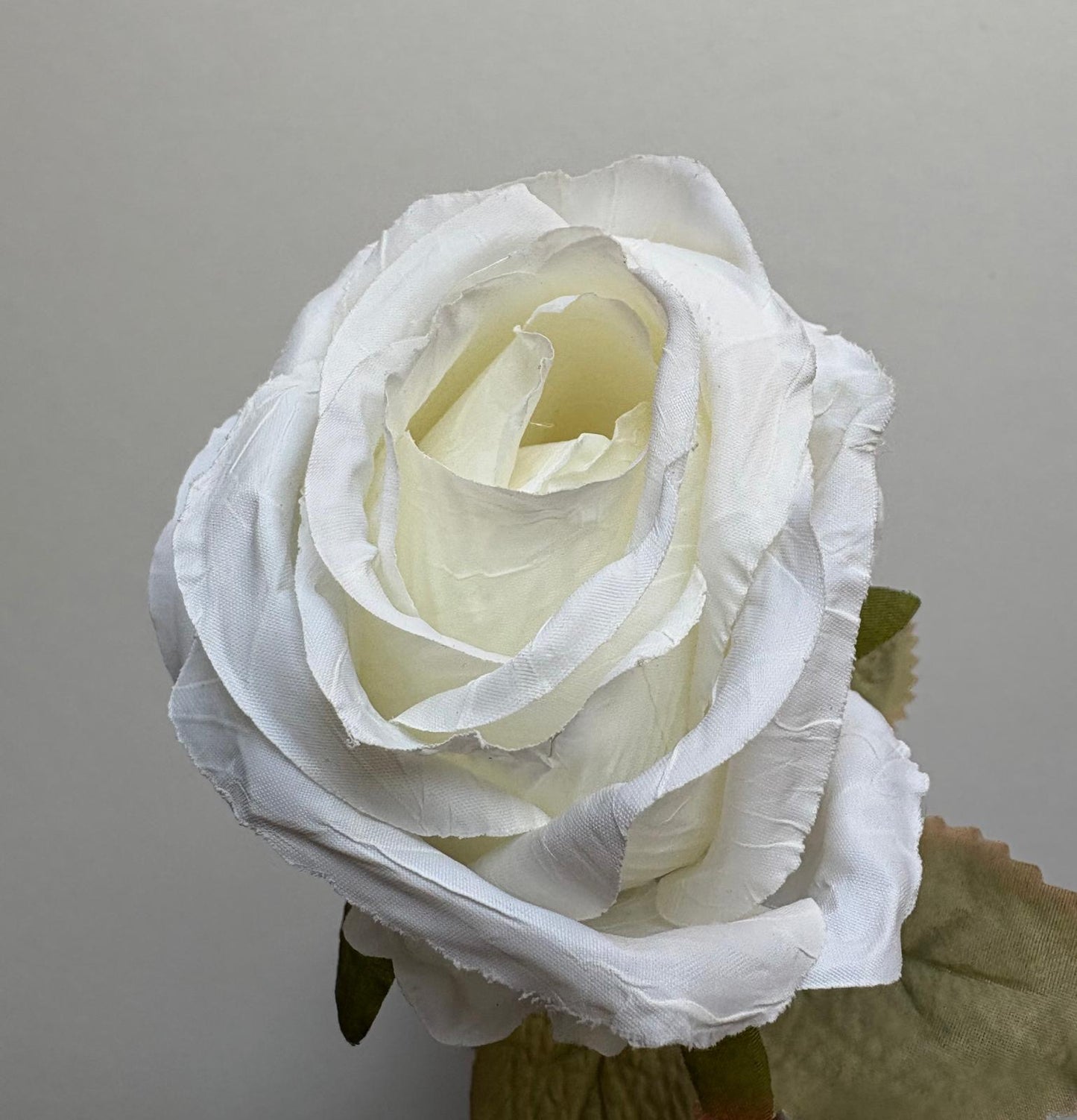 Luxe Roos halfopen XL 66x8cm wit (nummer 2)