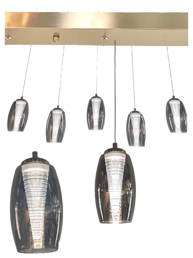 Hanglamp smokey ovaal