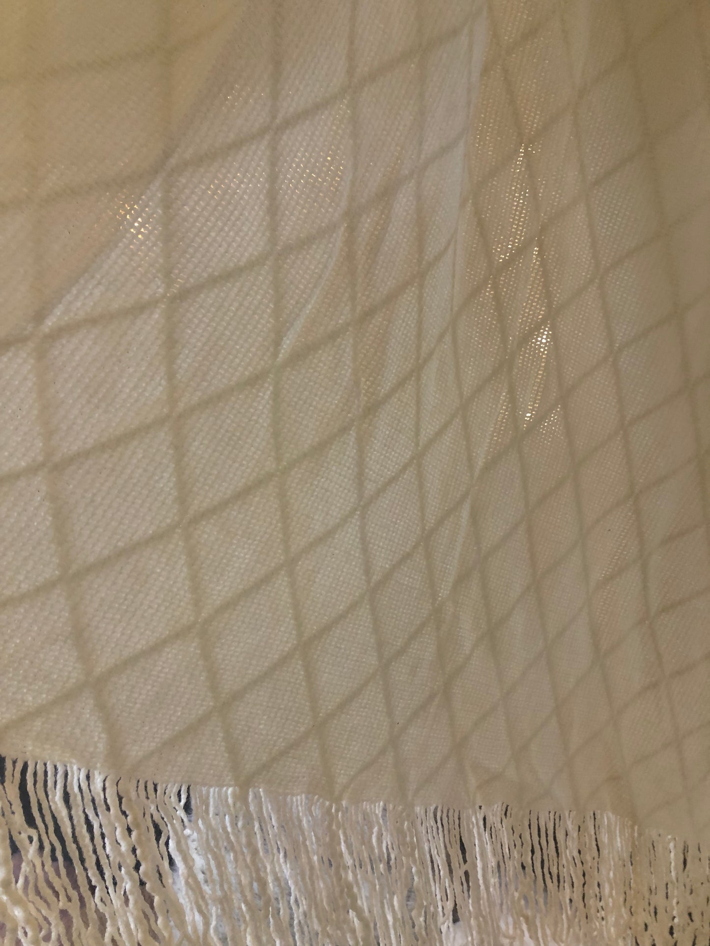 Plaid crème katoen