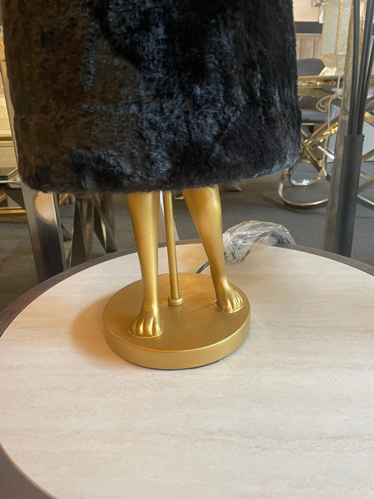 Tafellamp konijn of Rabbit zwart met goud