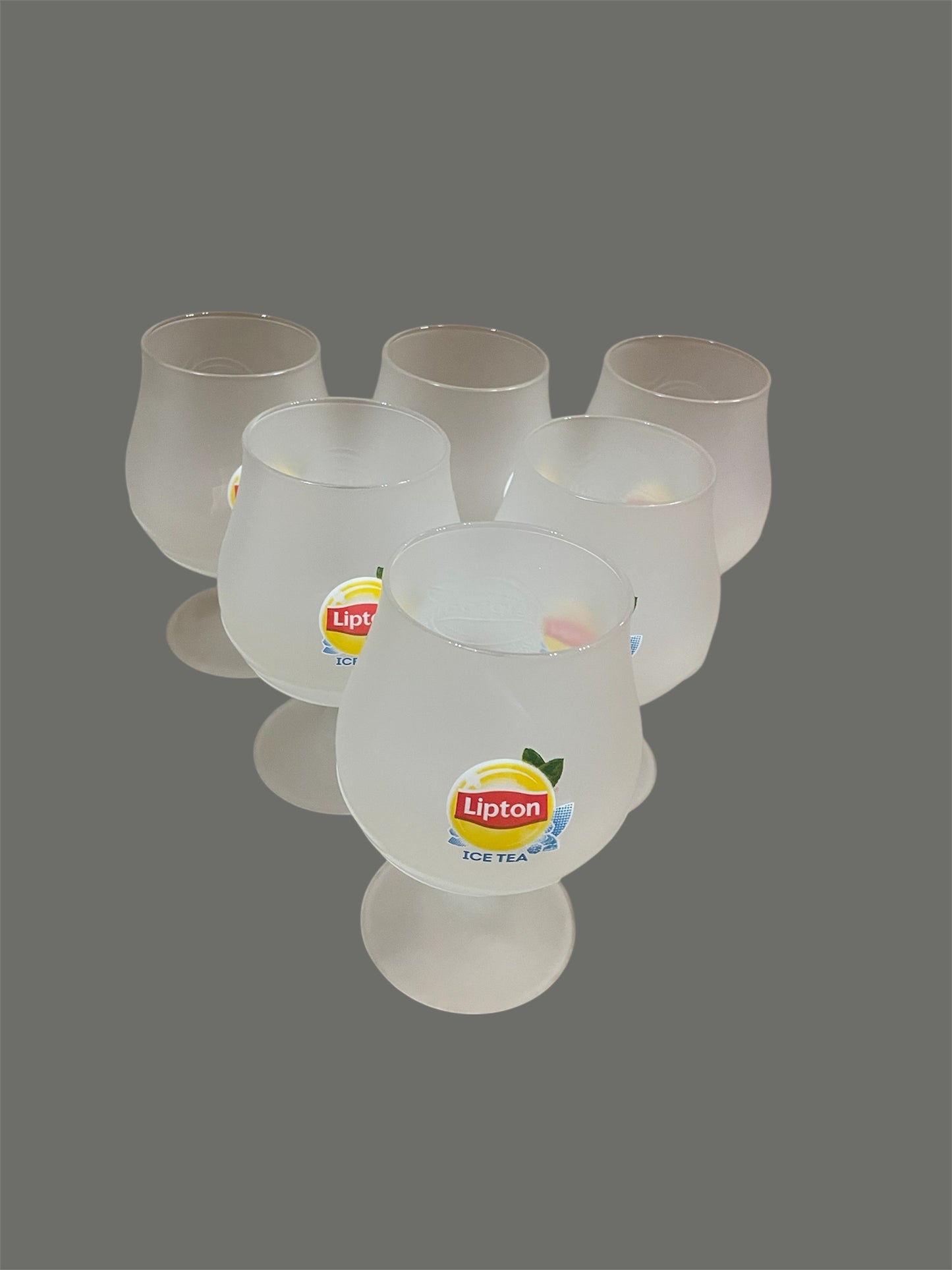 Set van 6 Lipton ICA TEA glazen bij Huis77 Tomasian