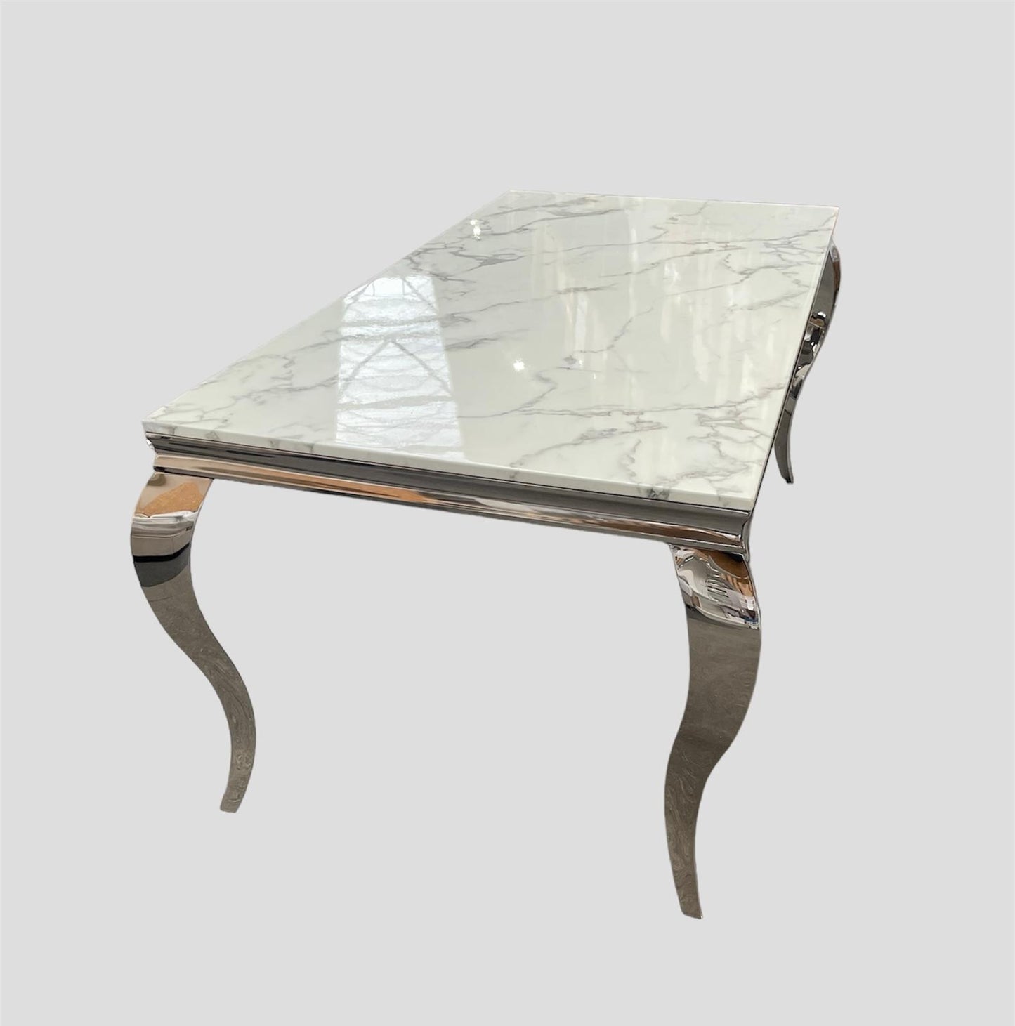 Salontafel zilver/marmer 130