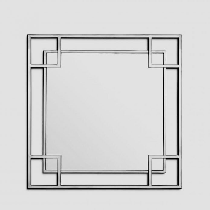 Design vierkant spiegel zilver
