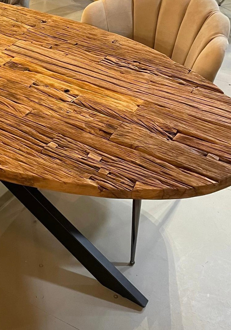 Eettafel wood goud 240