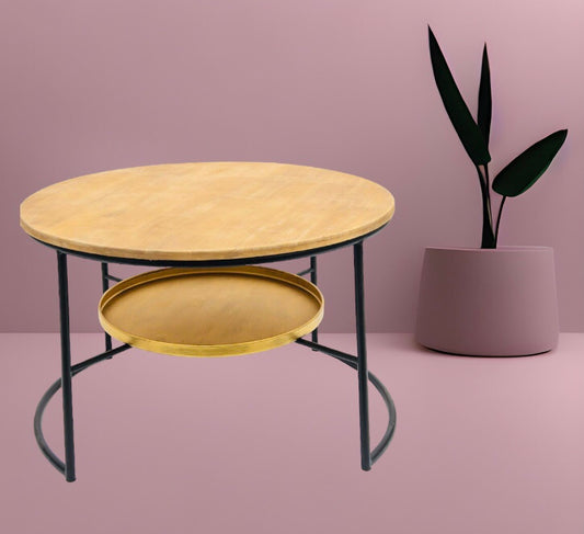 Salontafel bruin met zwart
