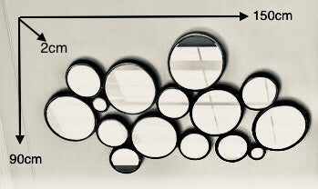 Design spiegel zilverkleurige