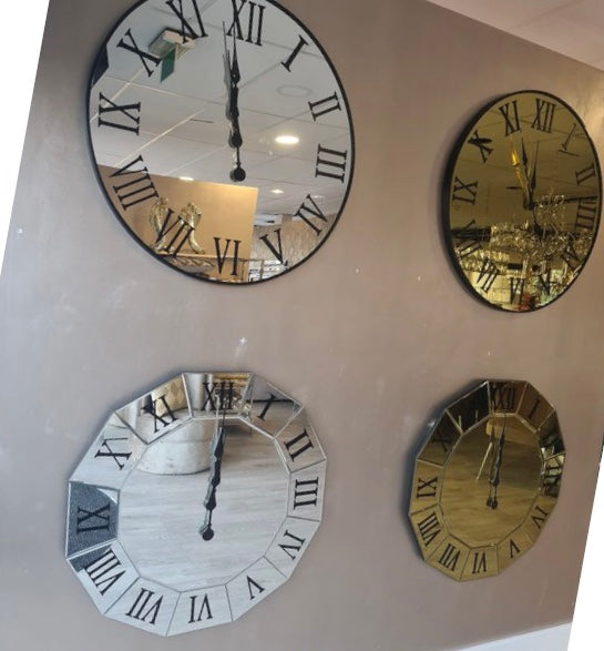 Wandklok spiegel 3Z