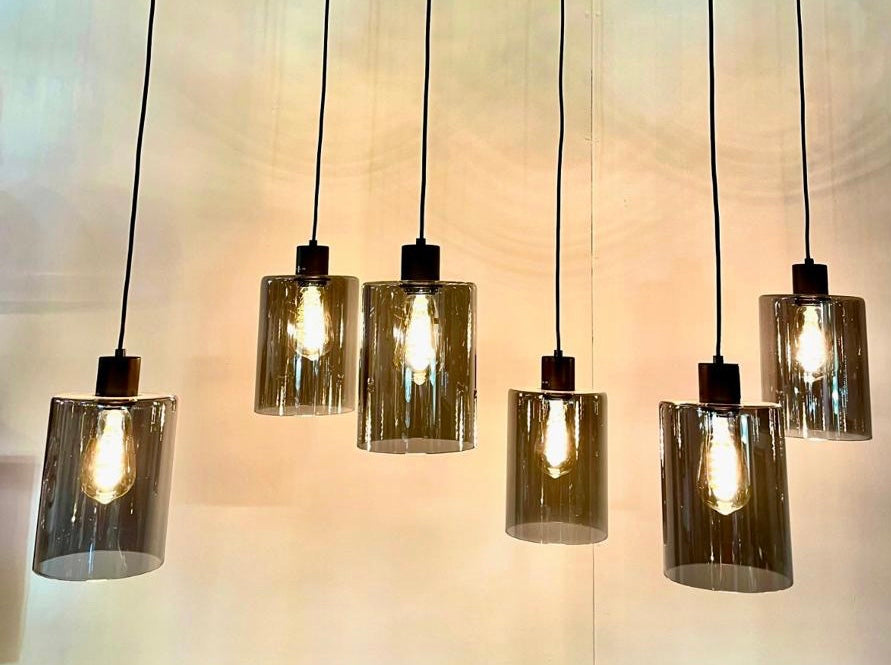 Hanglamp smokey glas