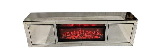 Sfeerhaard als tv-dressoir chroom Mirror