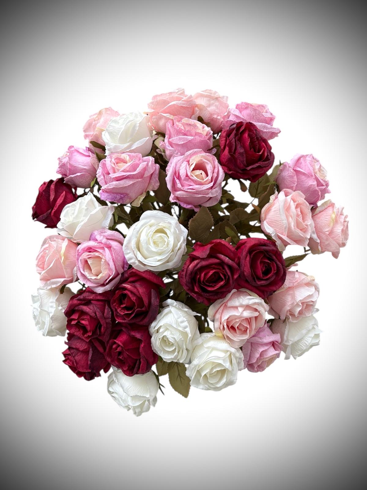 Luxe Roos halfopen XL 66x8cm licht roze (nummer 1)