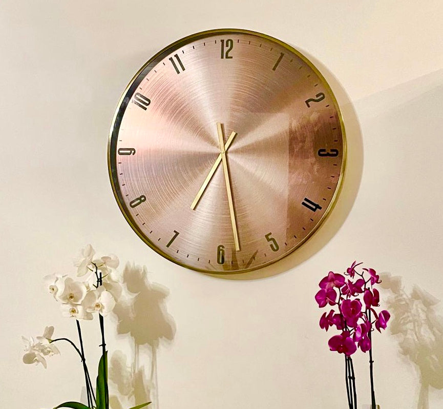 Ø74cm wandklok brons