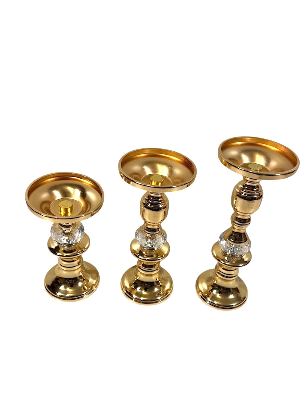 3-delige kandelaar goudkleurig