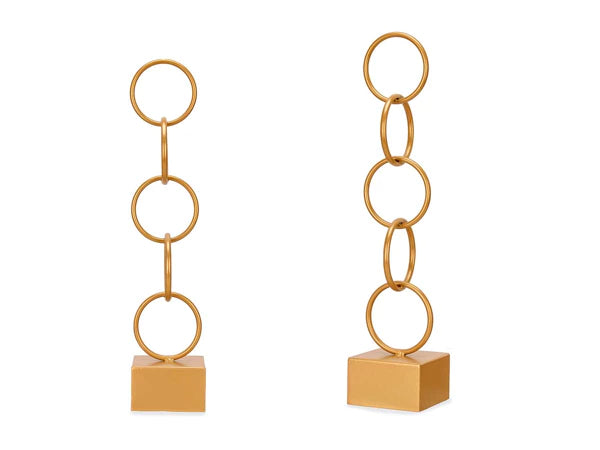 Grote gouden ornament hoepel figuur