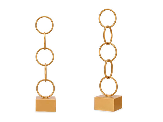 Grote gouden ornament hoepel figuur