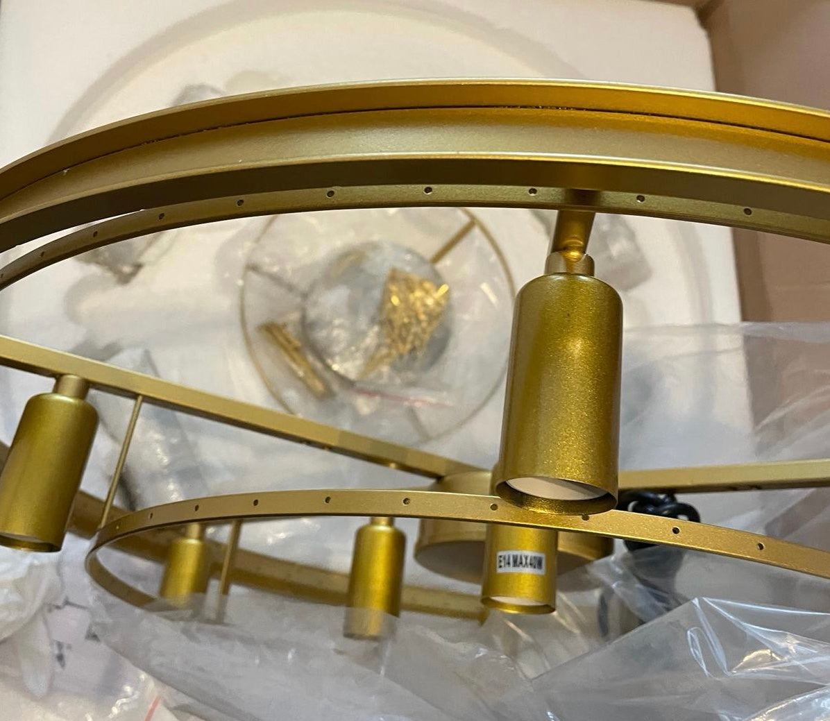 Smokey kristallen zwarte kroonluchter