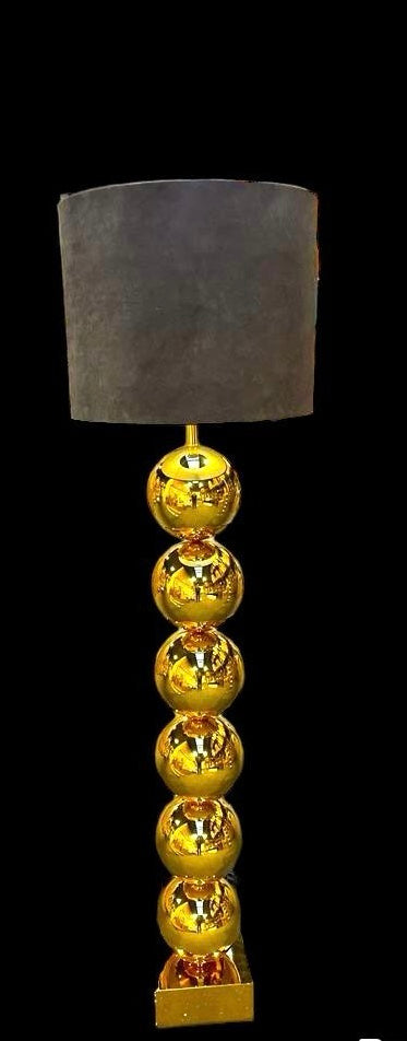 Vloerlamp 6 ballen goud/glimmend