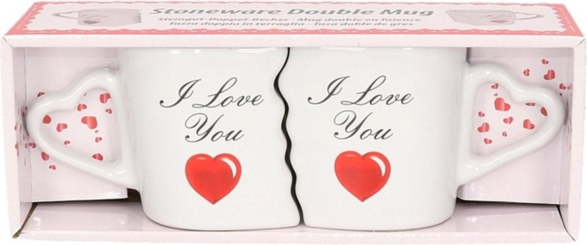 Mokken set - I love you - valentijns liefdes mokken - giftbox. Verras je geliefde met deze Mokken Set - I Love You, perfect voor Valentijnsdag of elke gelegenheid