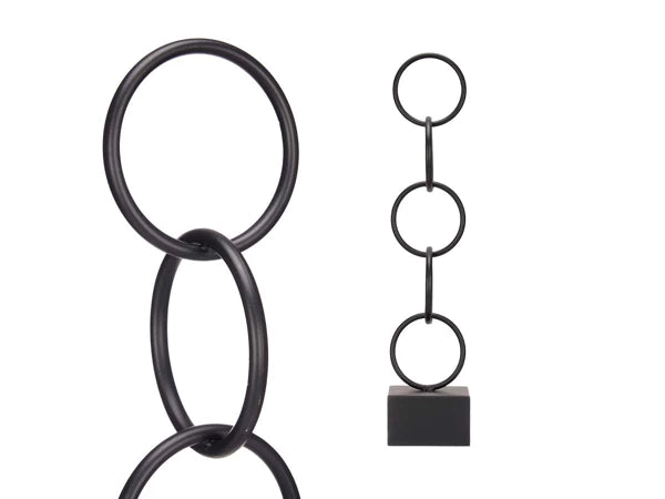 Grote zwarte ornament hoepel figuur