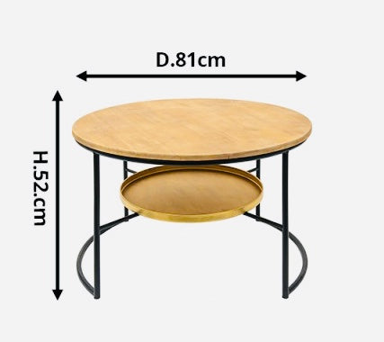 Salontafel bruin met zwart